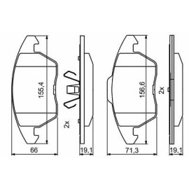 BOS-0986494877- FREN BALATASI ON ( PEUGEOT : 3008 2.0 HDI 09-16 ) (16 099 879 80)